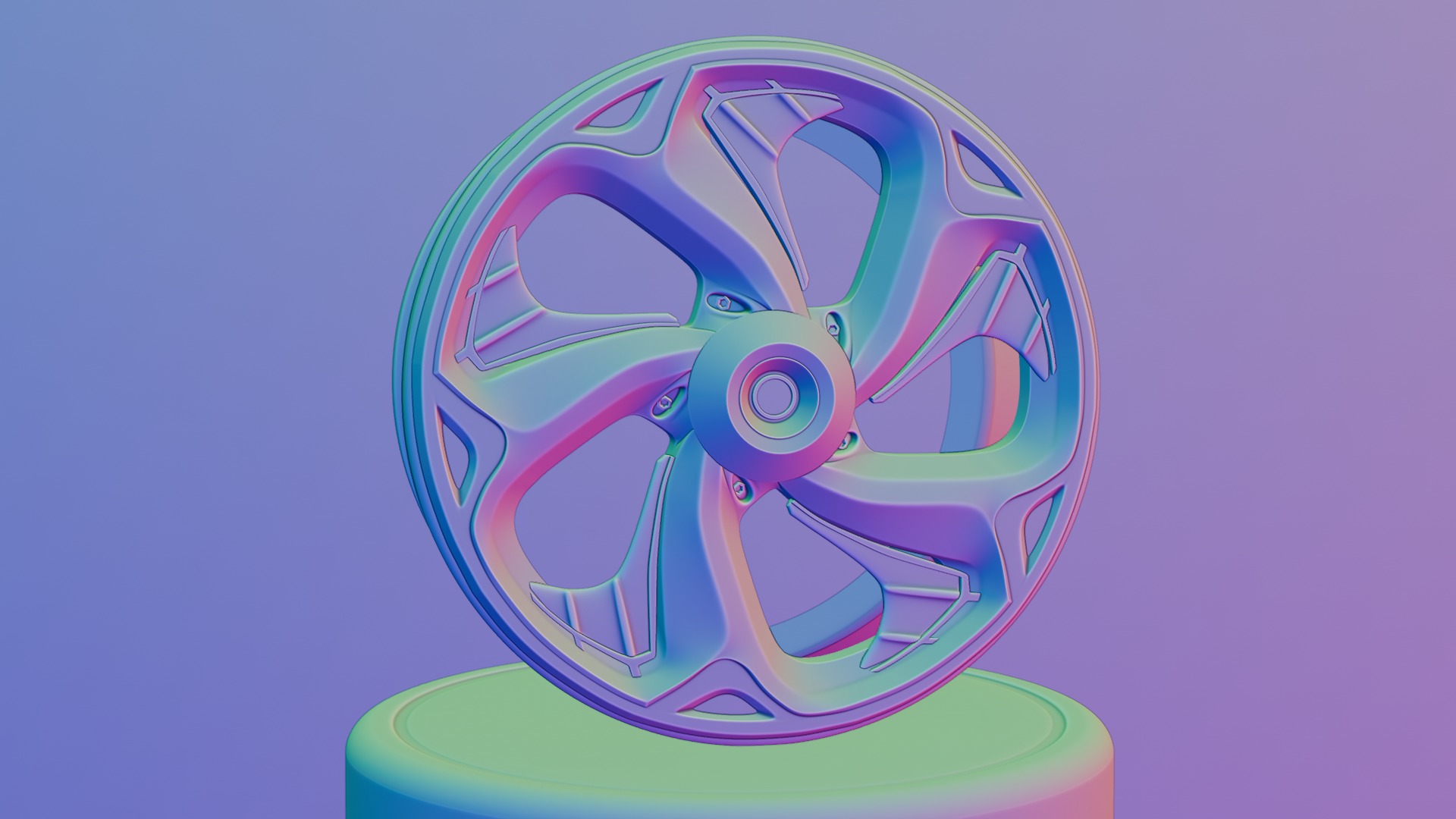Sport car rims 3D model_42
