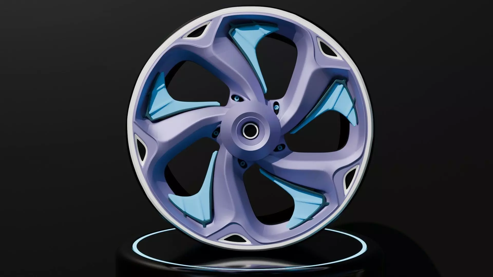 Sport car rims 3D model_0