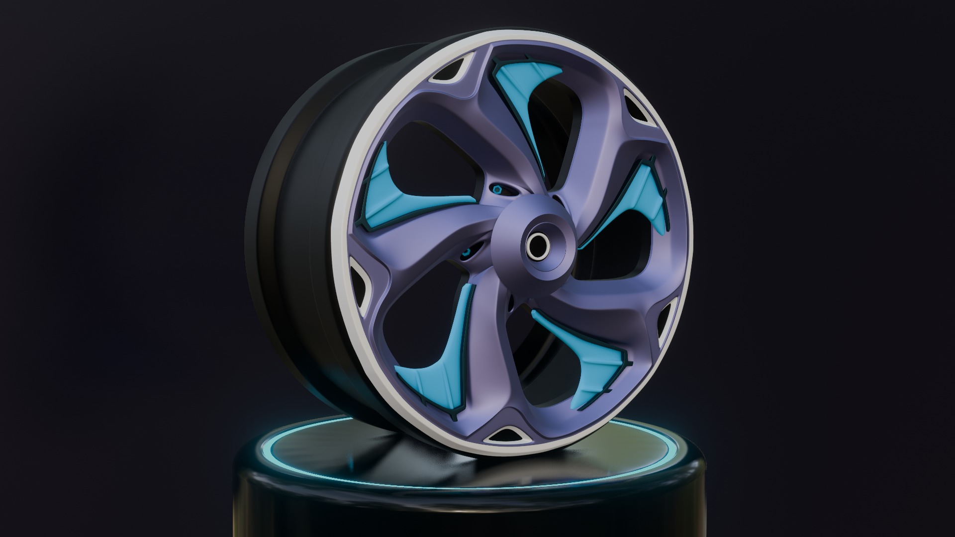 Sport car rims 3D model_5