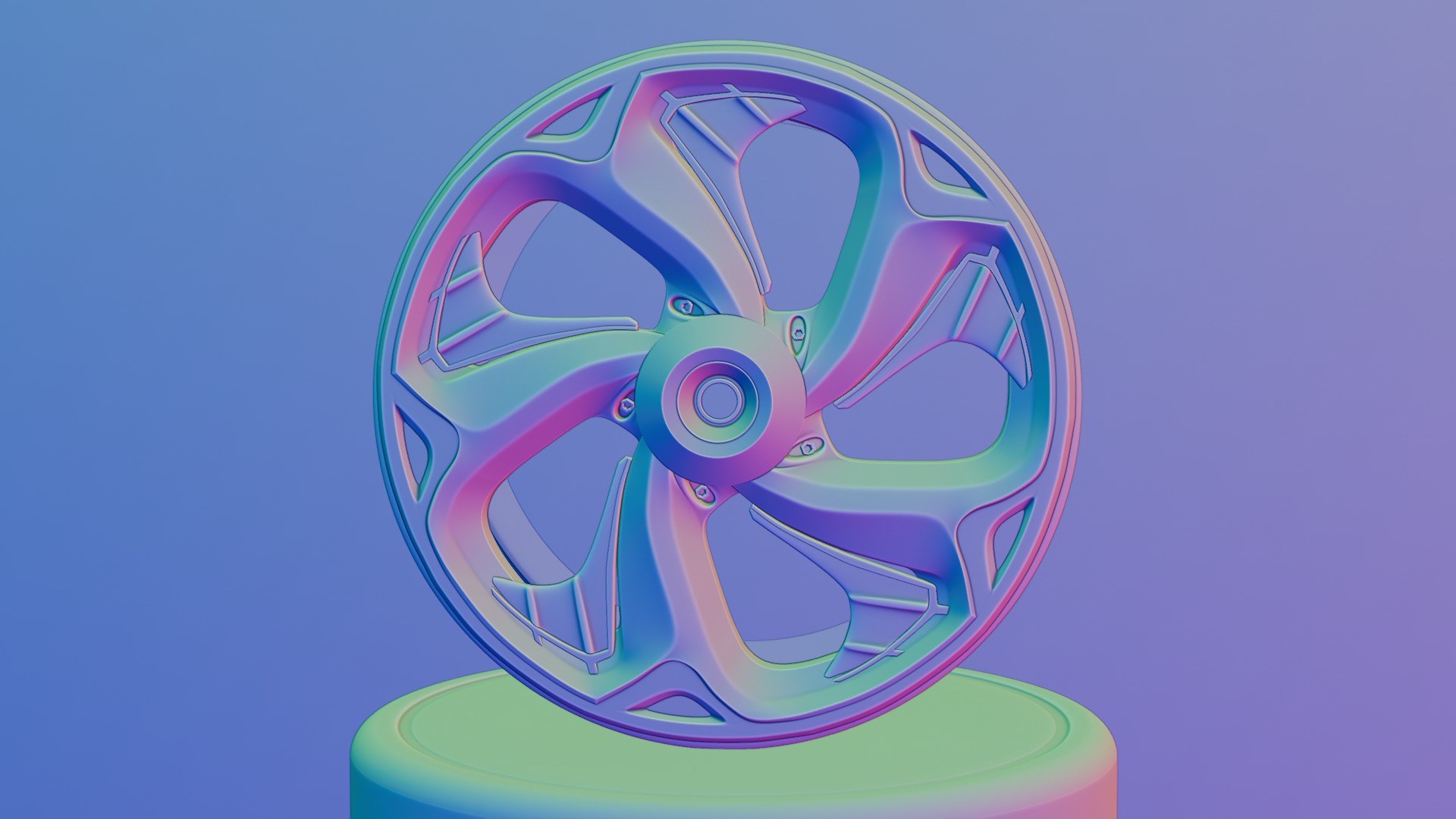 Sport car rims 3D model_49