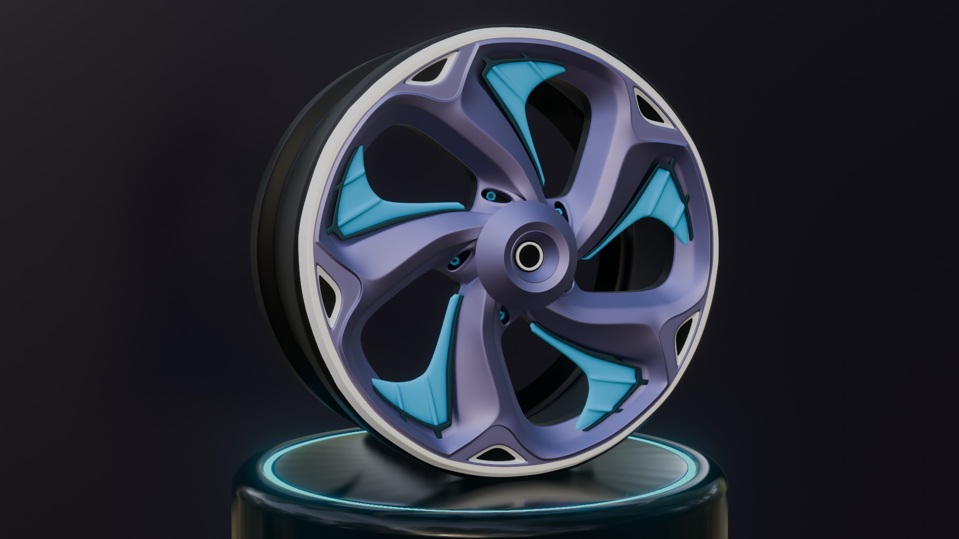 Sport car rims 3D model_8