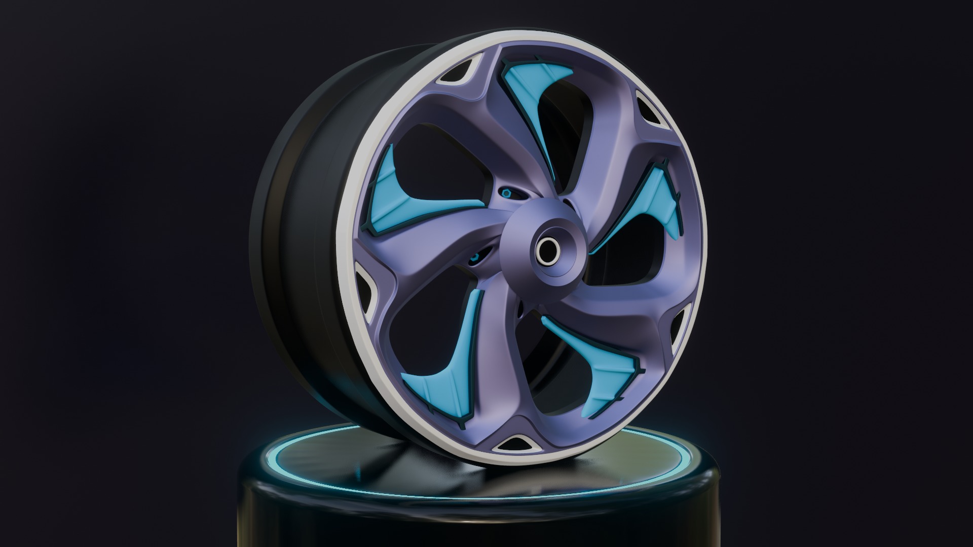 Sport car rims 3D model_22
