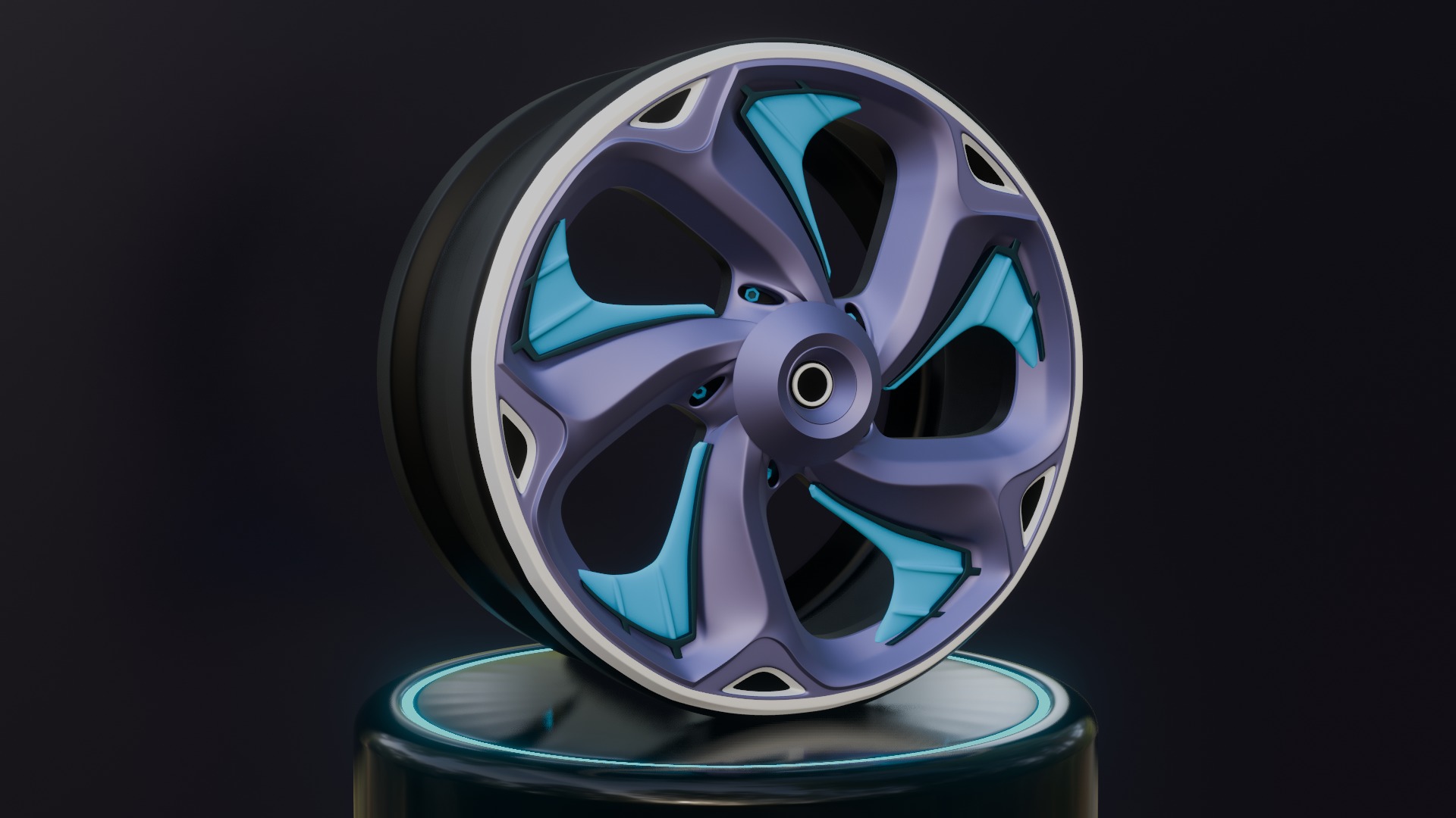 Sport car rims 3D model_6
