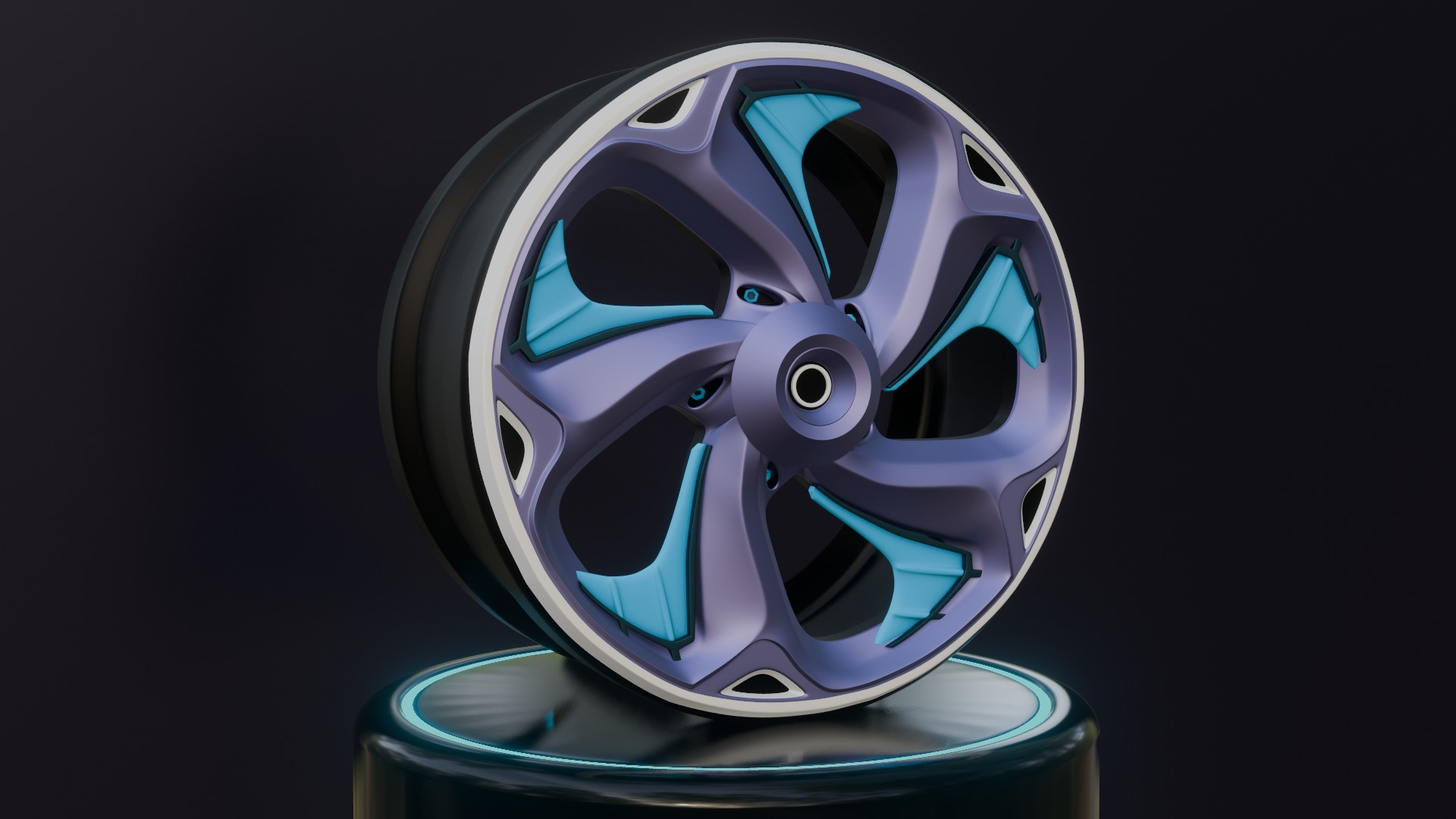 Sport car rims 3D model_19
