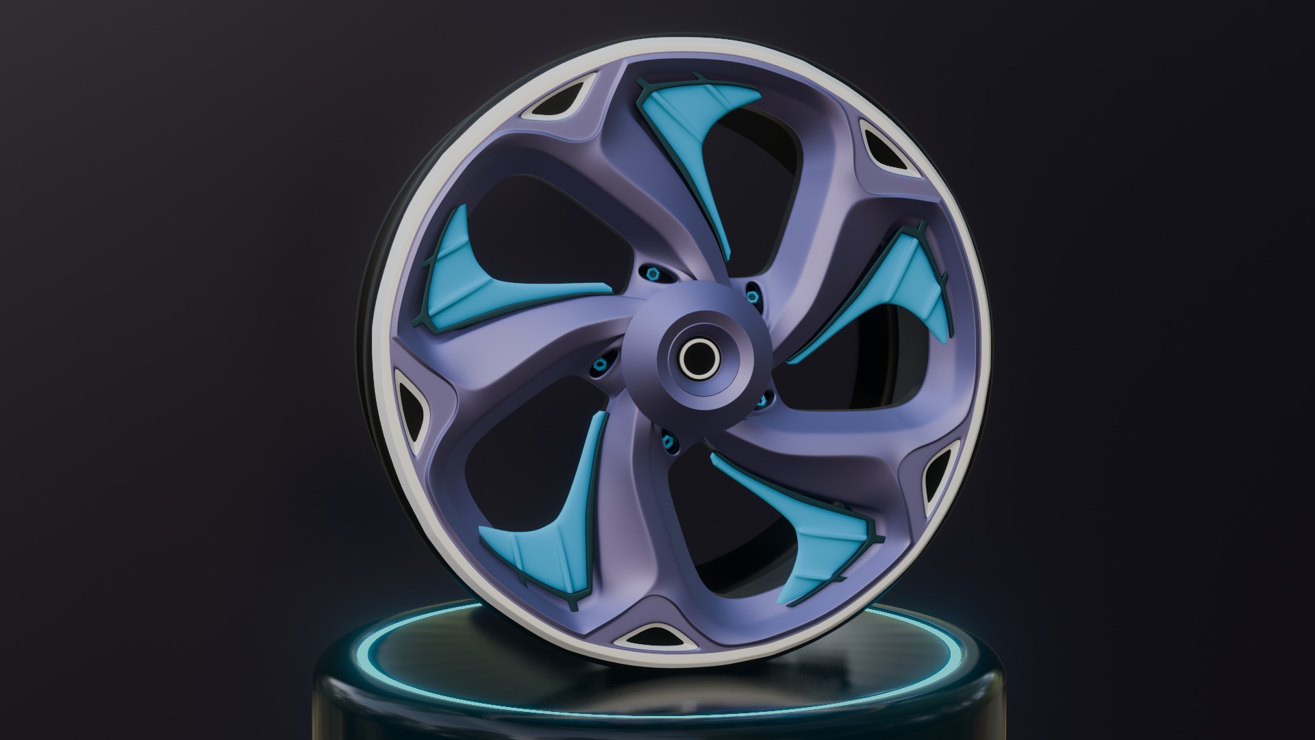 Sport car rims 3D model_7