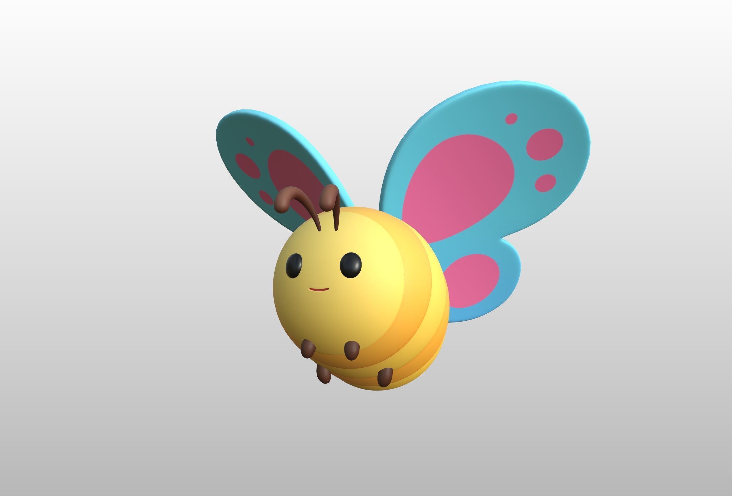 Character328 Butterfly 3D model_10