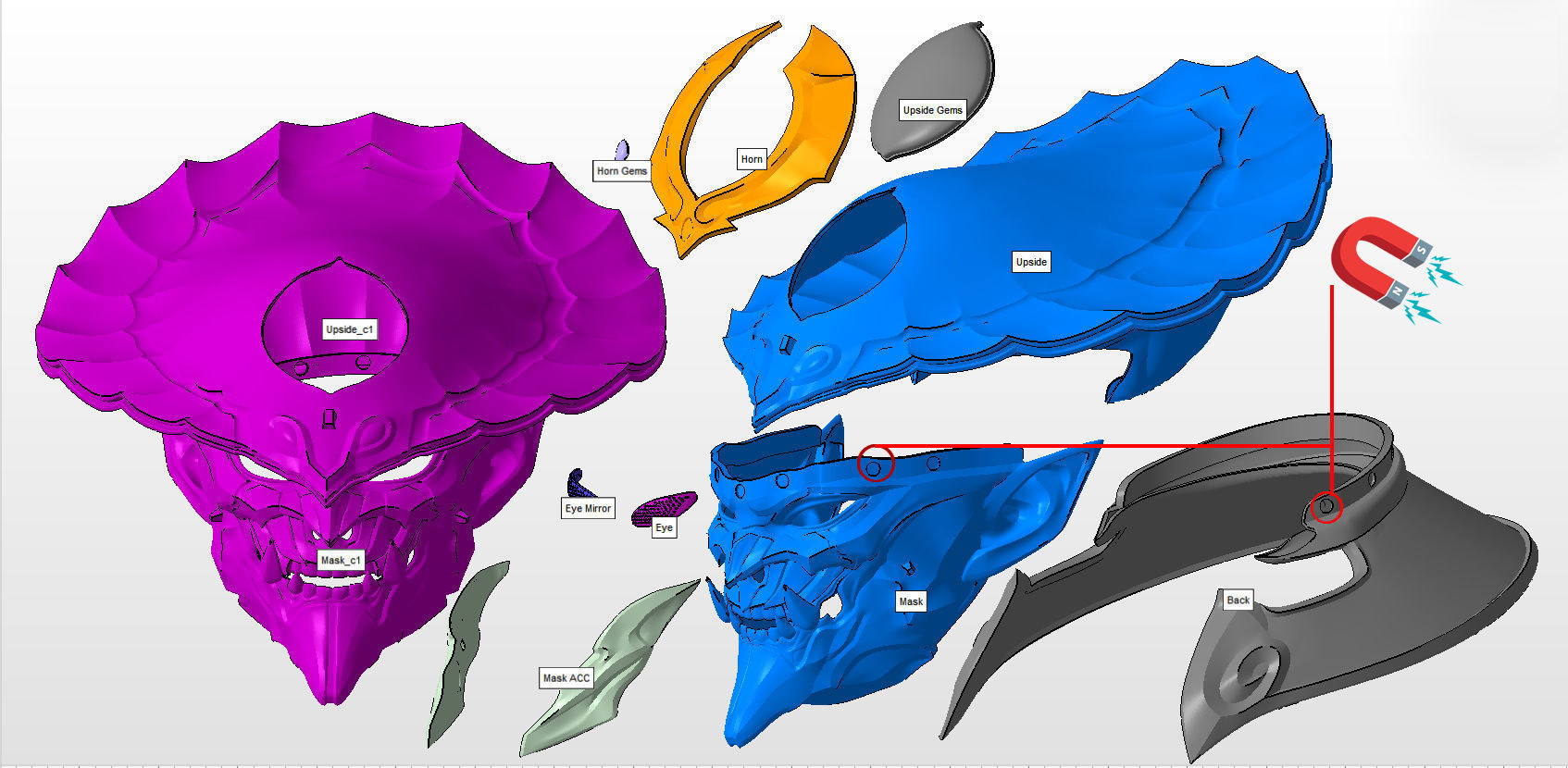 Yoshimitsu helmet 3d model 3D print model_5