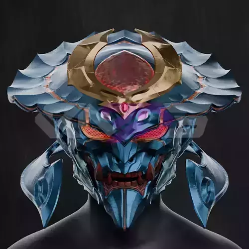 Yoshimitsu helmet 3d model