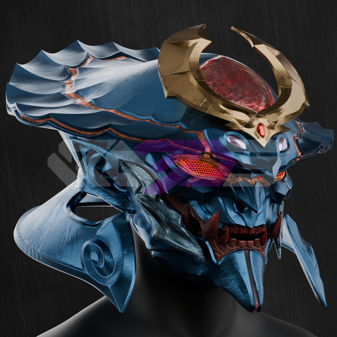 Yoshimitsu helmet 3d model 3D print model_1
