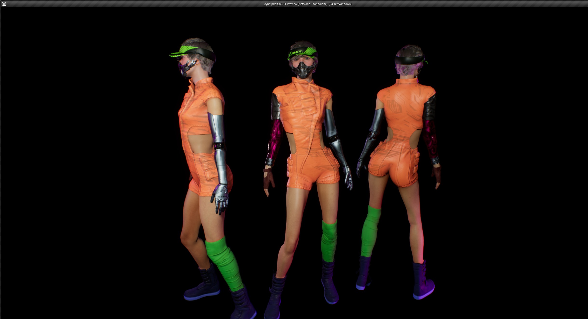 cyberpunk sgp1 unreal engine asset Low-poly 3D model_5