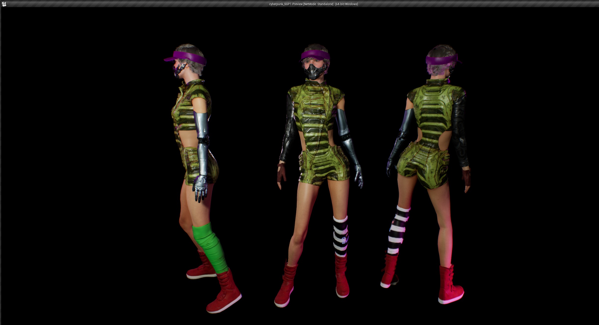 cyberpunk sgp1 unreal engine asset Low-poly 3D model_3