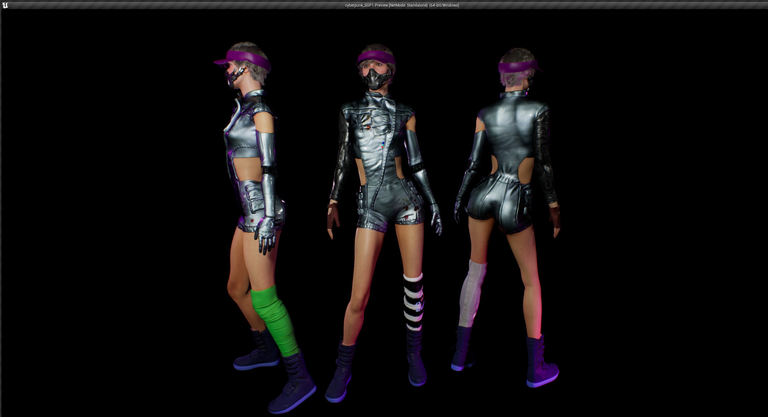 cyberpunk sgp1 unreal engine asset Low-poly 3D model_4