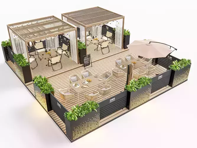 Outdoor Cafe and Restaurant Seating Elements 1