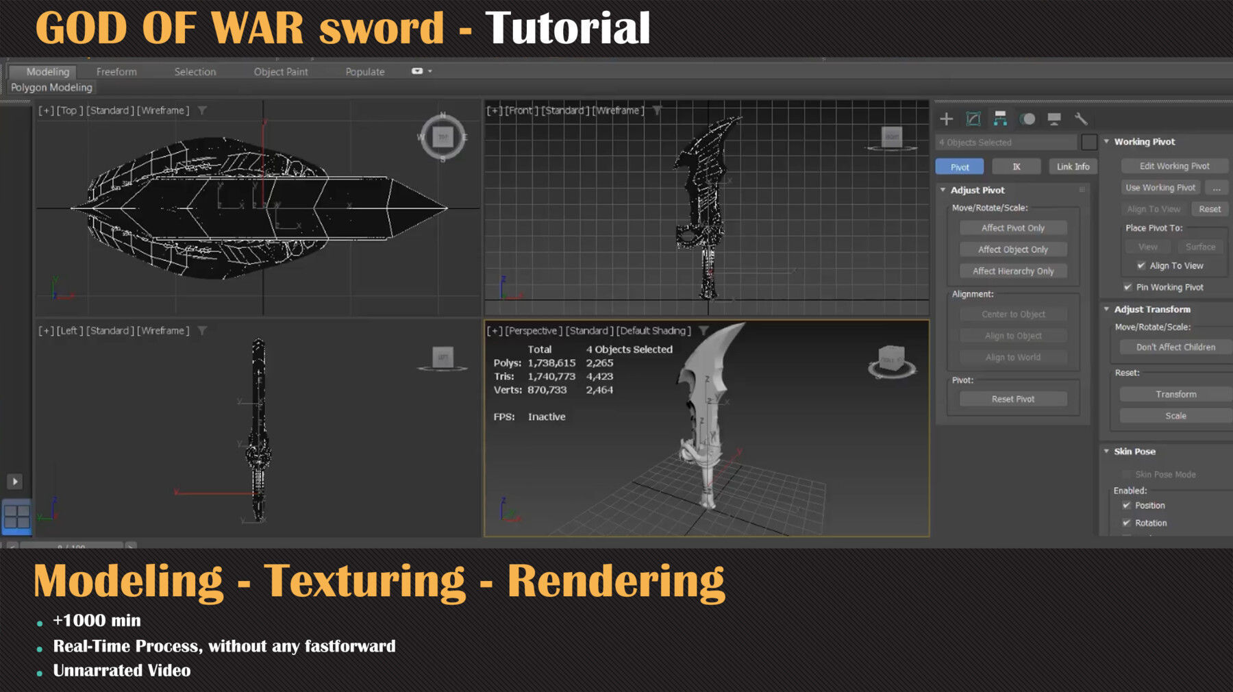GOD OF WAR sword - Tutorial 3D model_7