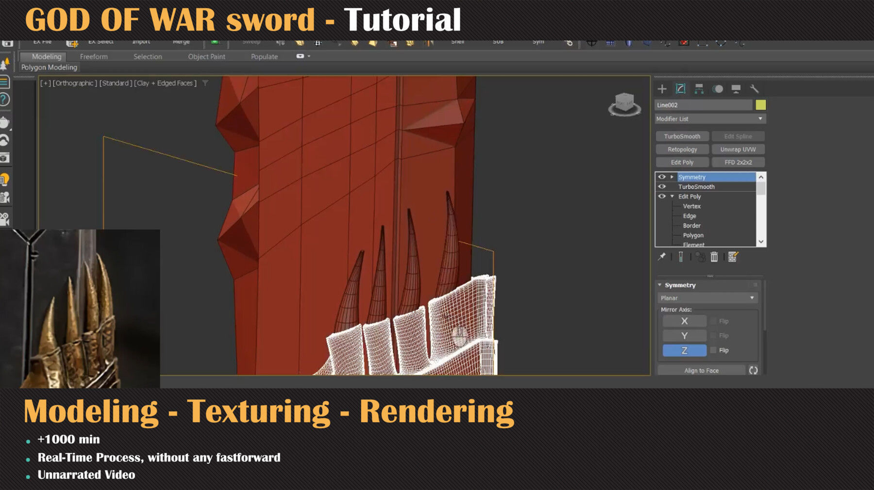 GOD OF WAR sword - Tutorial 3D model_6