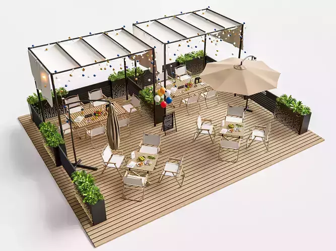 Outdoor Cafe and Restaurant Seating Elements 2