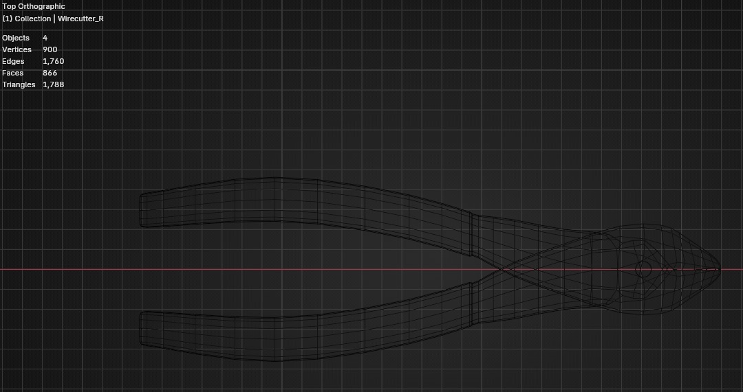 Wire Cutter Low-poly 3D model_2