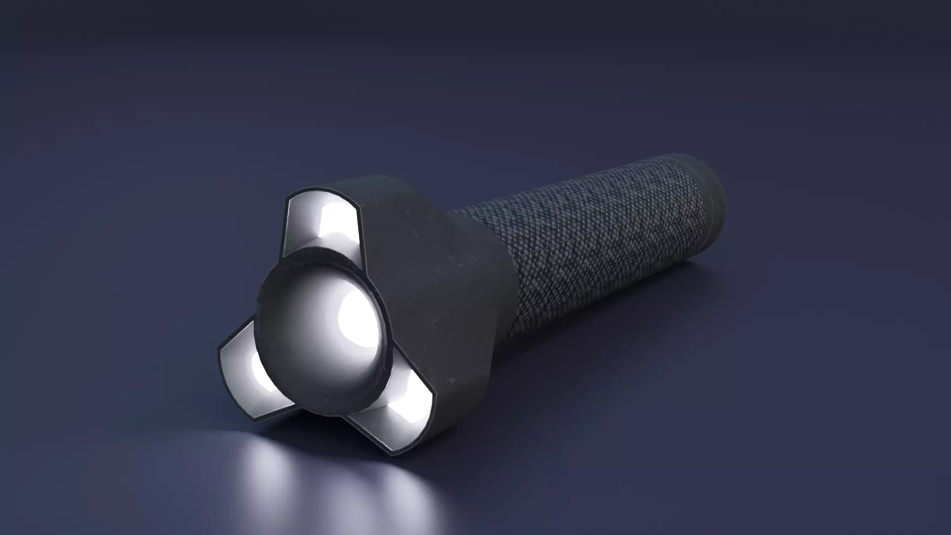 Flashlight Low-poly 3D model_0