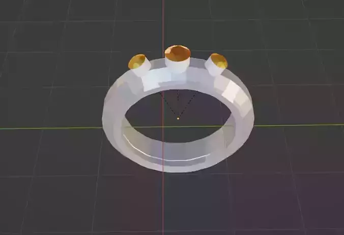 Silver Yellow and Orange diamond ring