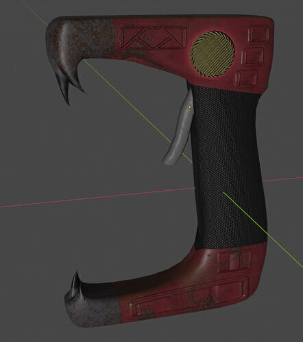 Sci Fi Electricity Gun Low-poly 3D model