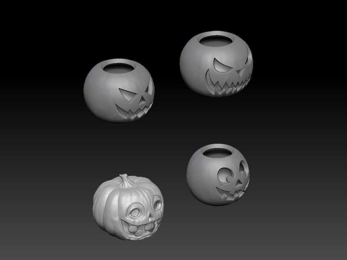 halloween pumpkin 3D print model_3