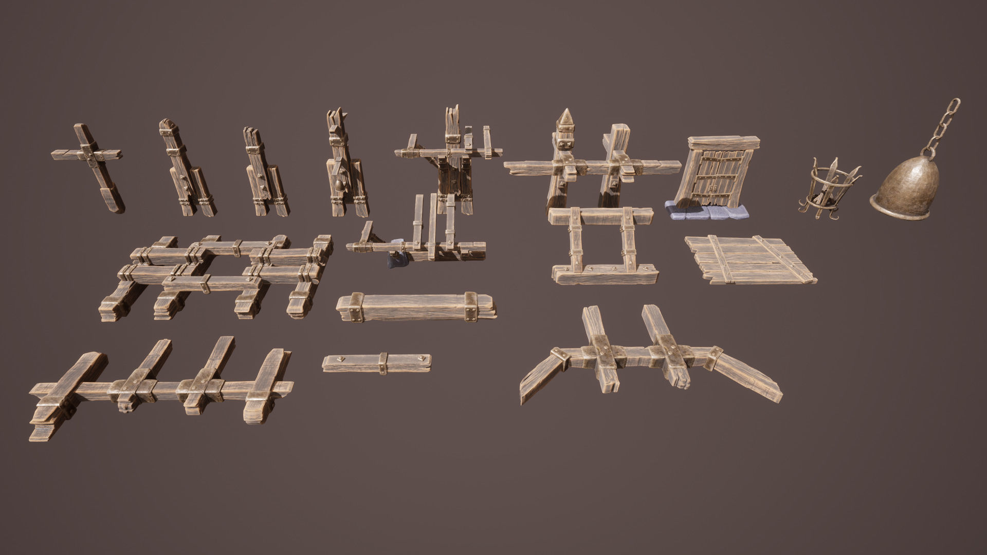 Brutal architecture Low-poly 3D model_11