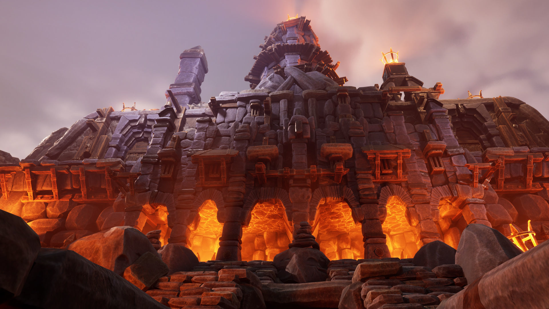 Brutal architecture Low-poly 3D model_6