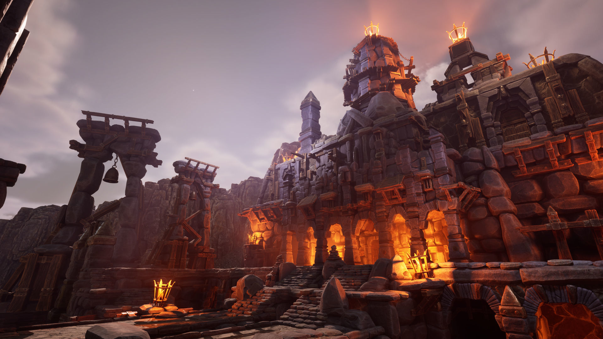 Brutal architecture Low-poly 3D model_1