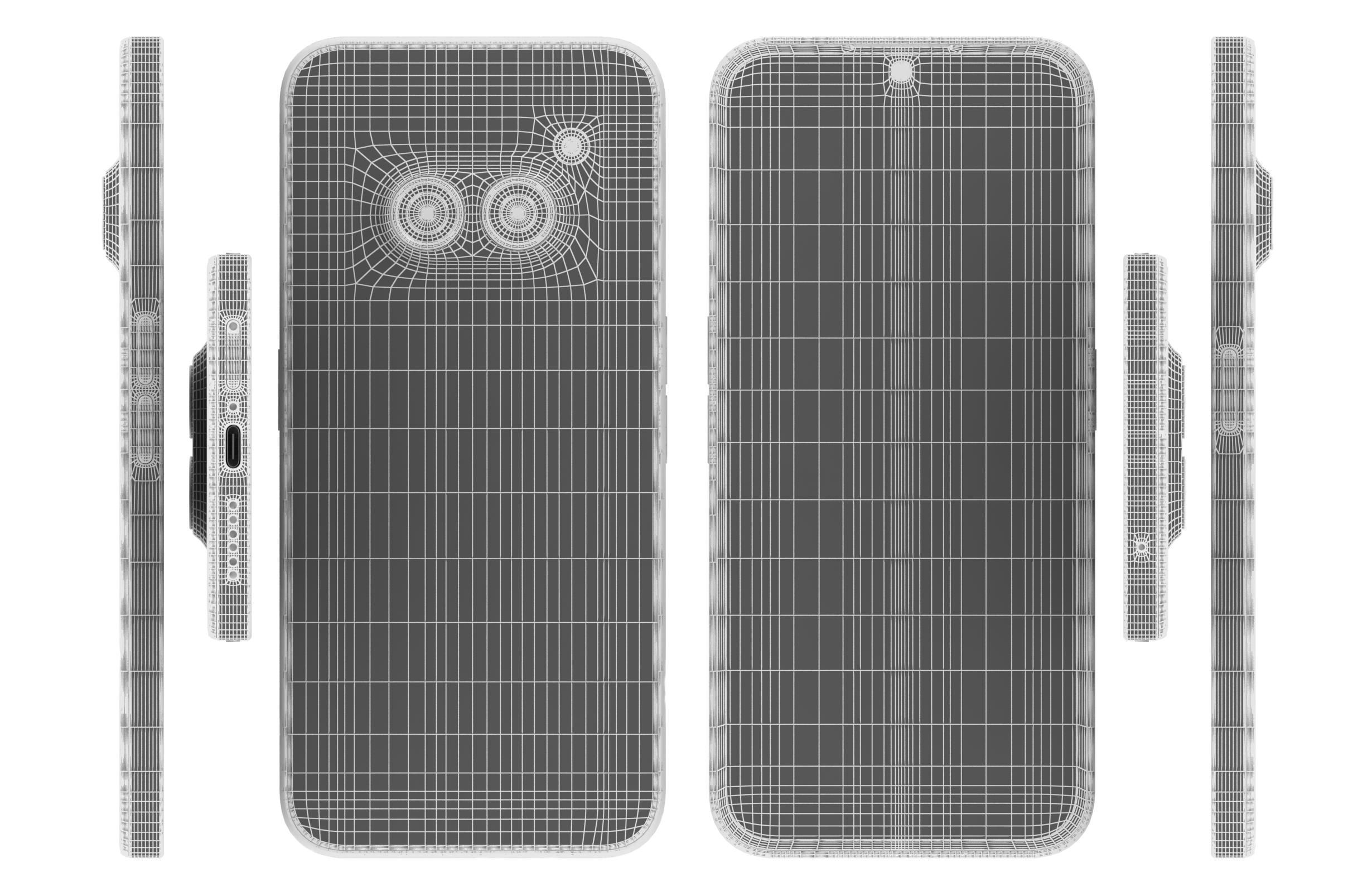 Nothing Phone 2a Black 3D model_17