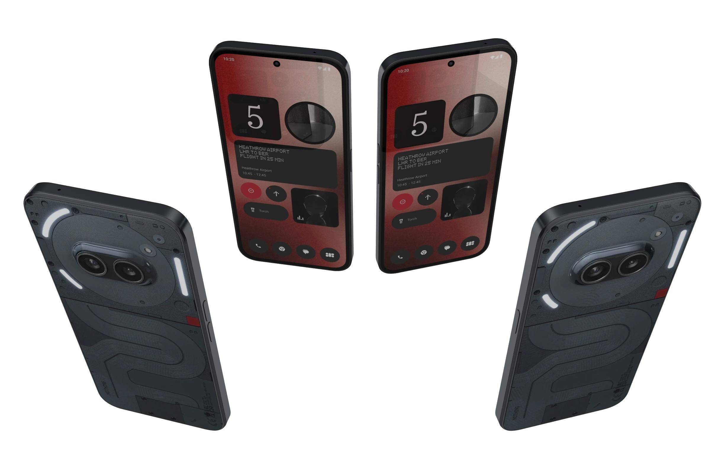 Nothing Phone 2a Black 3D model_5