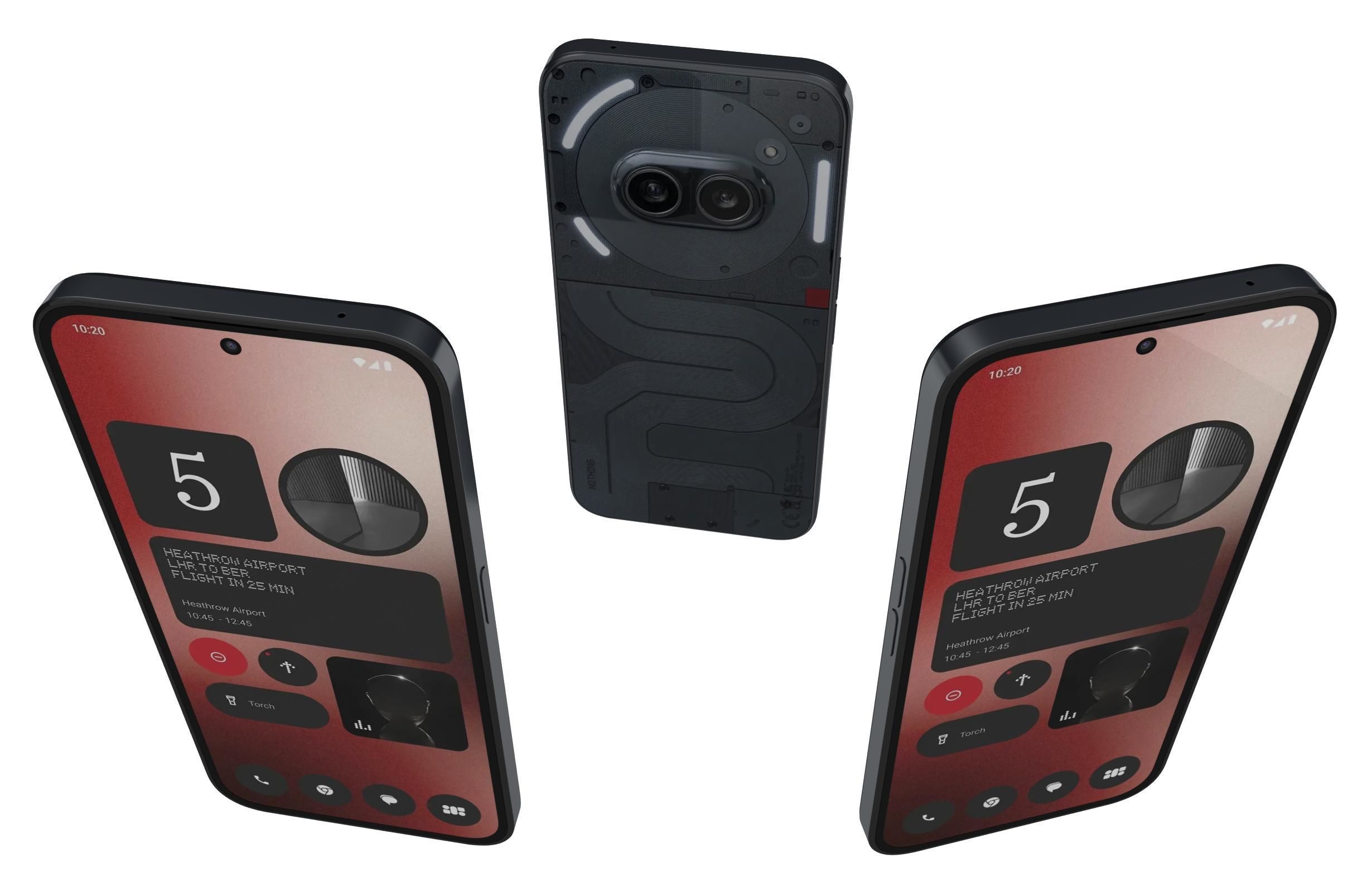 Nothing Phone 2a Black 3D model_2