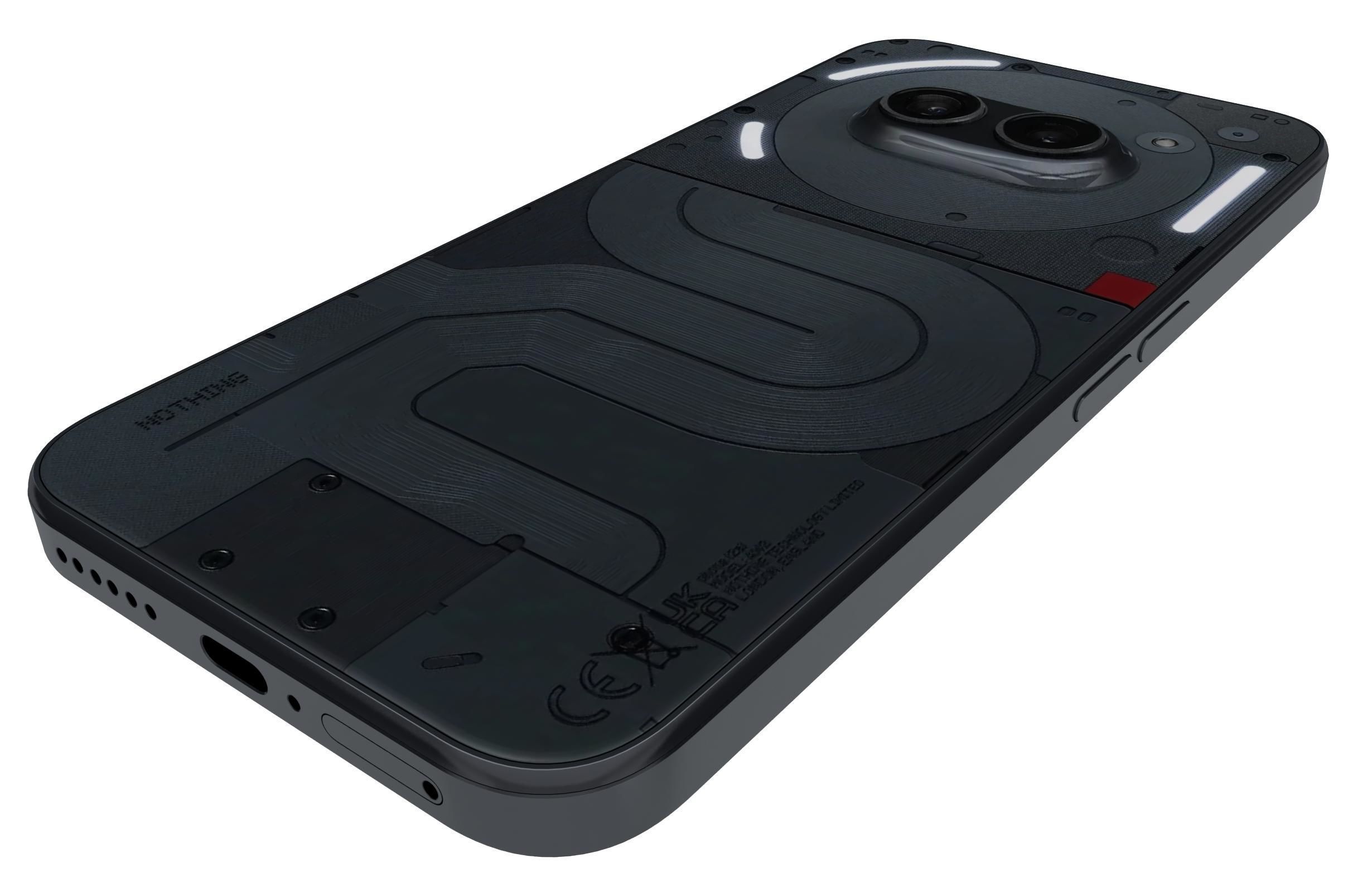 Nothing Phone 2a Black 3D model_14