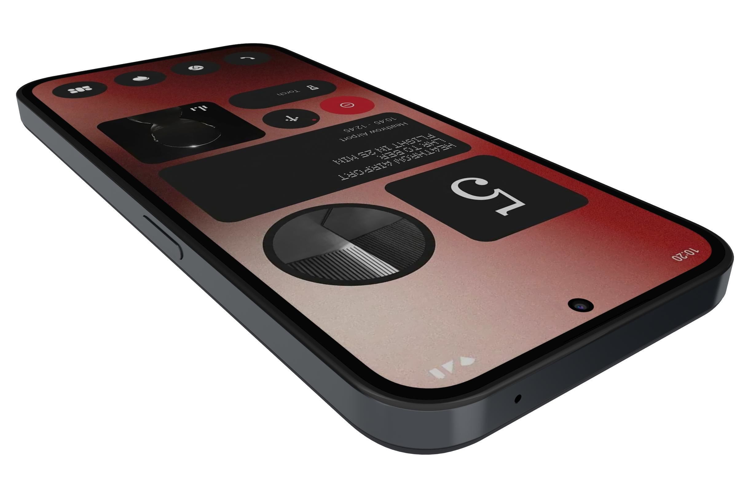 Nothing Phone 2a Black 3D model_13