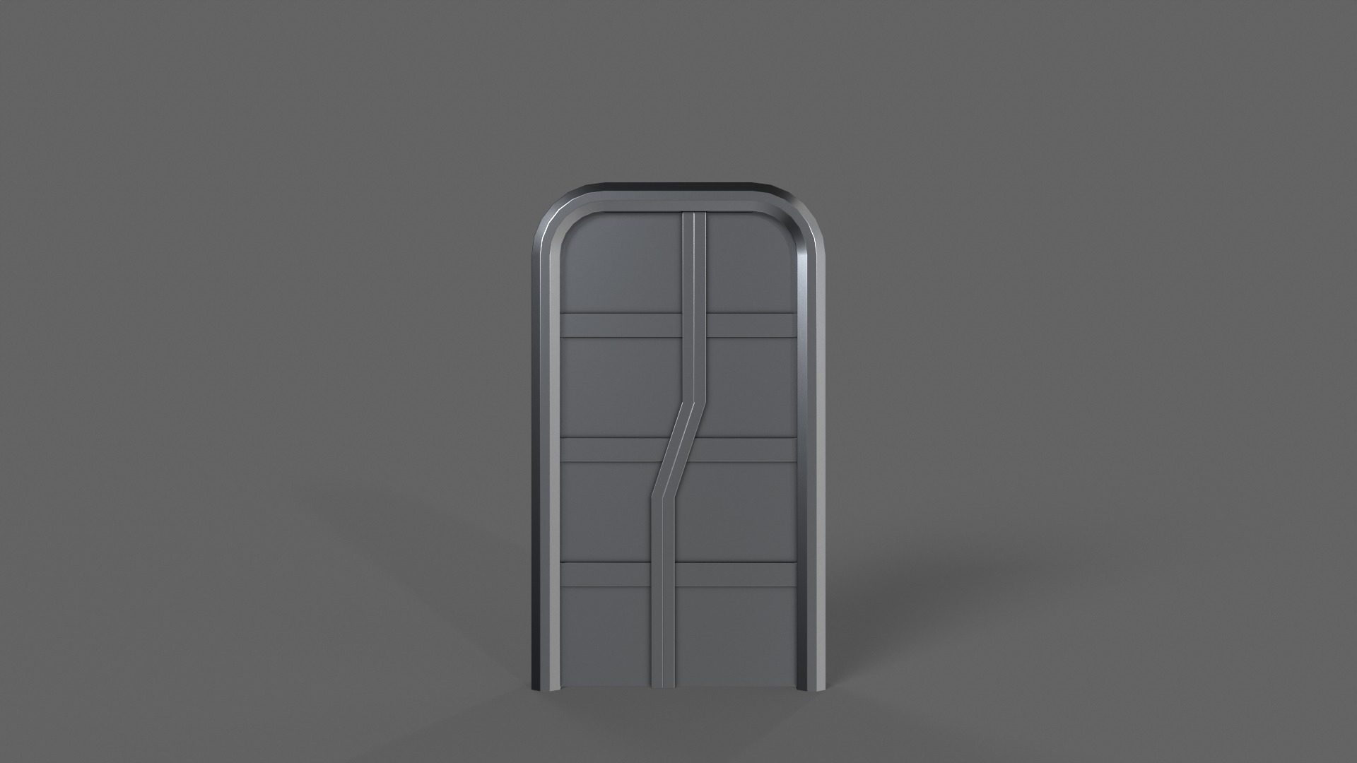 PBR Sci-Fi Door 1 Low-poly 3D model_3
