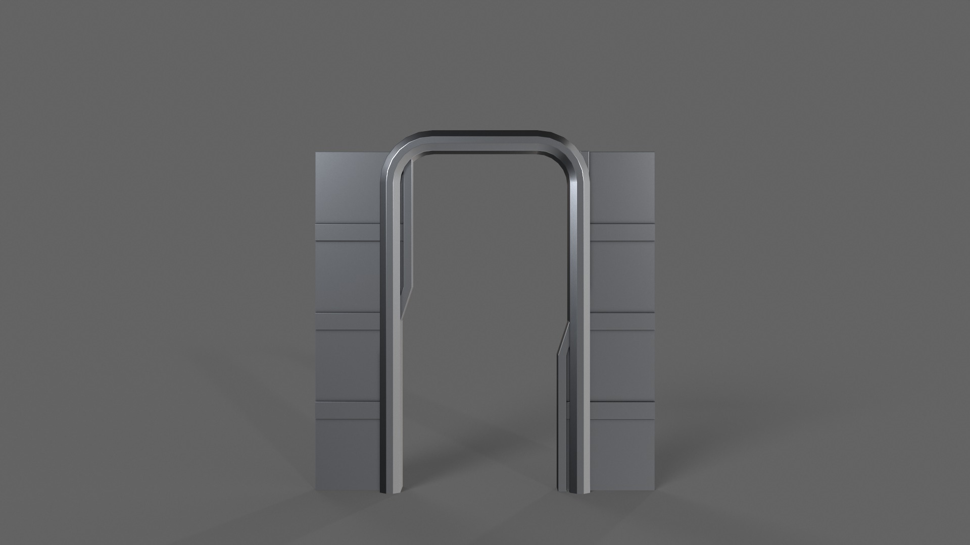 PBR Sci-Fi Door 1 Low-poly 3D model_4
