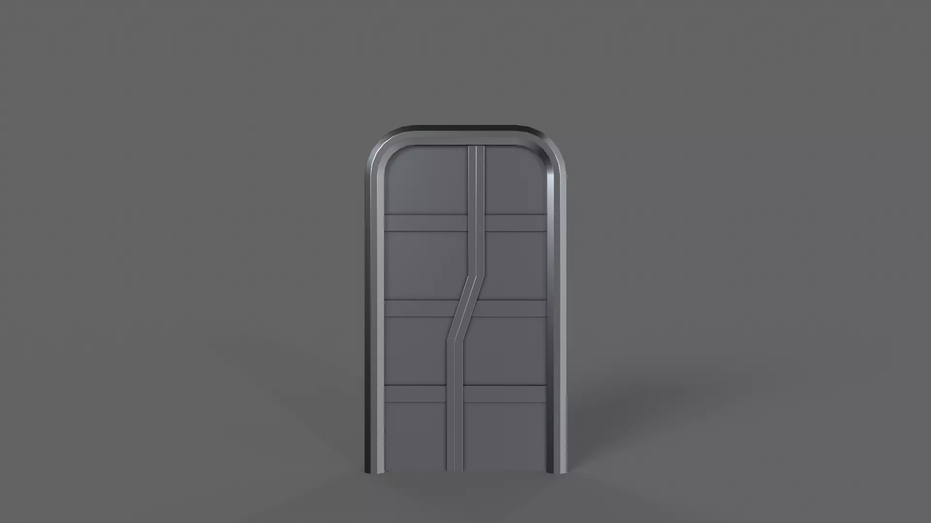 PBR Sci-Fi Door 1 Low-poly 3D model_0