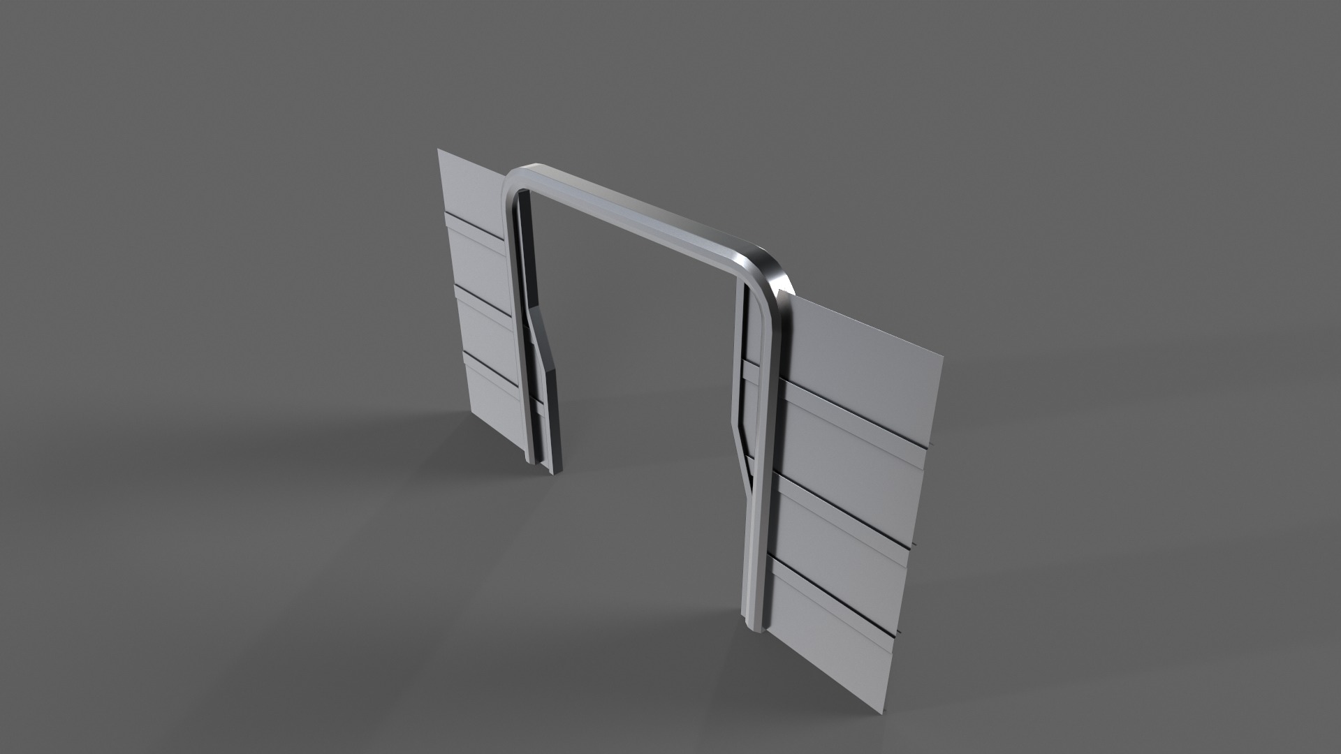 PBR Sci-Fi Door 2 Low-poly 3D model_8