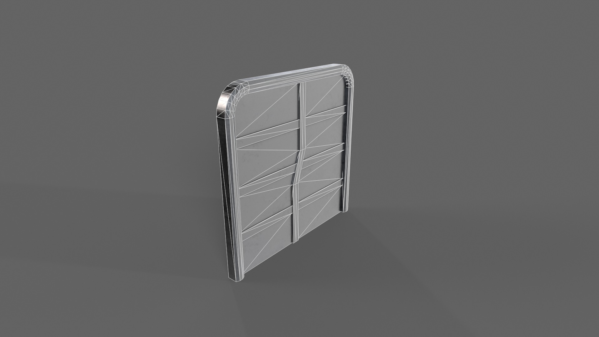 PBR Sci-Fi Door 2 Low-poly 3D model_12