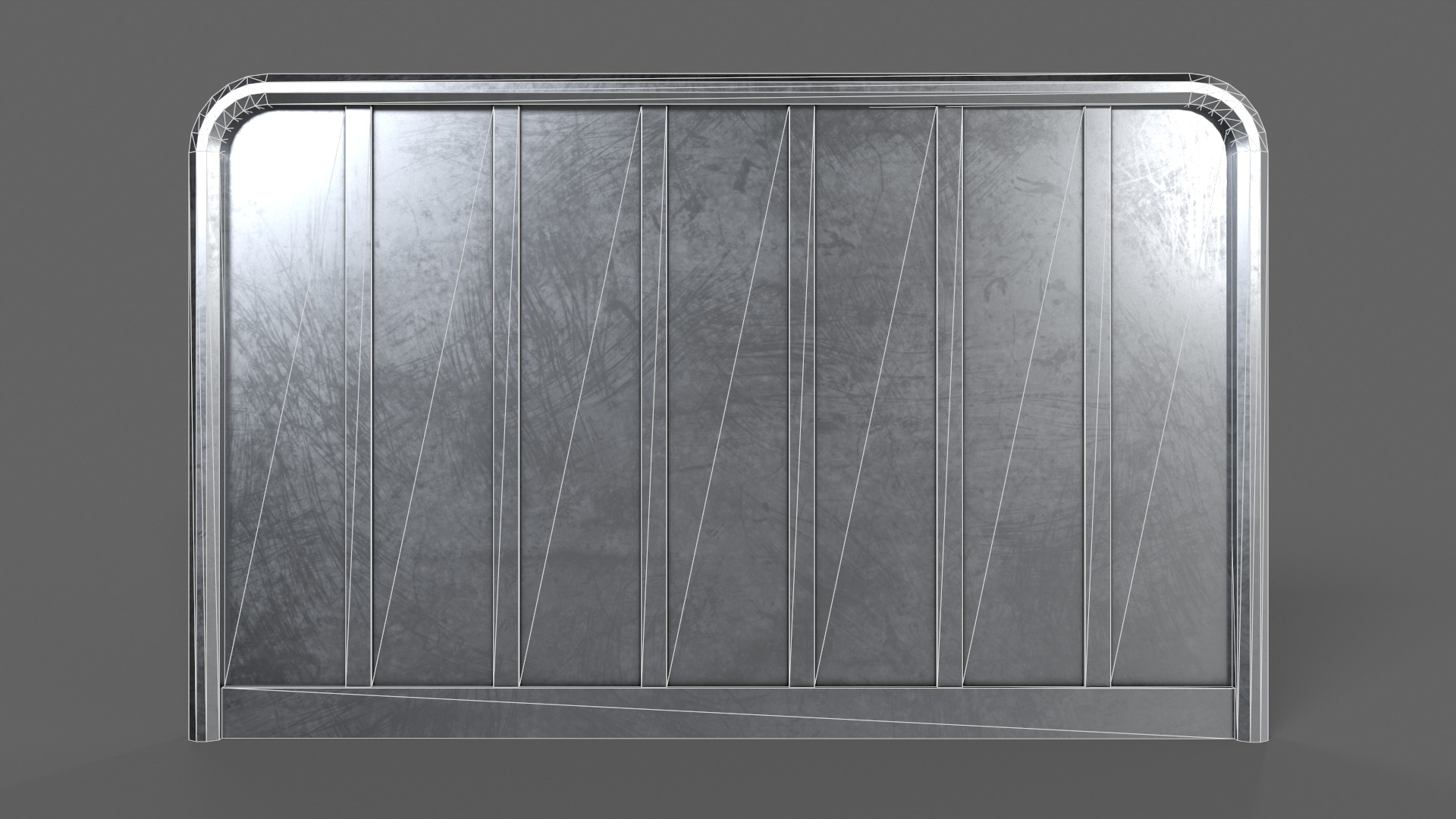 PBR Sci-Fi Door 3 Low-poly 3D model_10