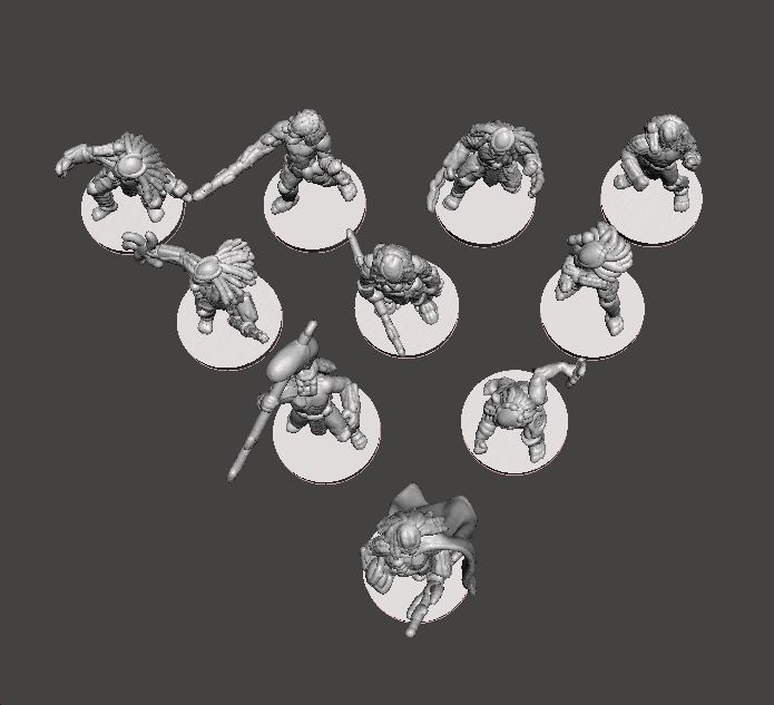 6MM SCALE PREDATORS SET MINIATURE MODELS FOR SCIFI FANTASY GAMES 3D print model_7