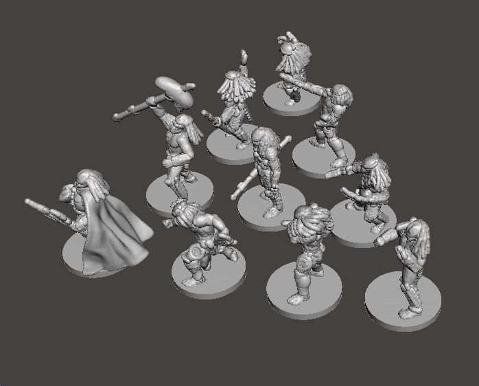 6MM SCALE PREDATORS SET MINIATURE MODELS FOR SCIFI FANTASY GAMES 3D print model_4