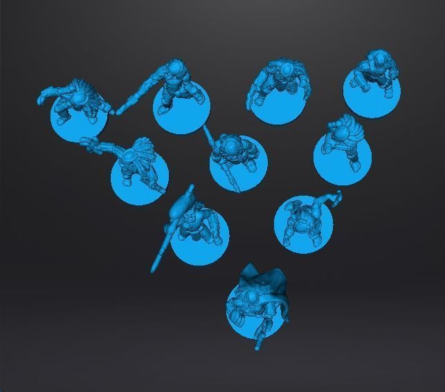 6MM SCALE PREDATORS SET MINIATURE MODELS FOR SCIFI FANTASY GAMES 3D print model_11