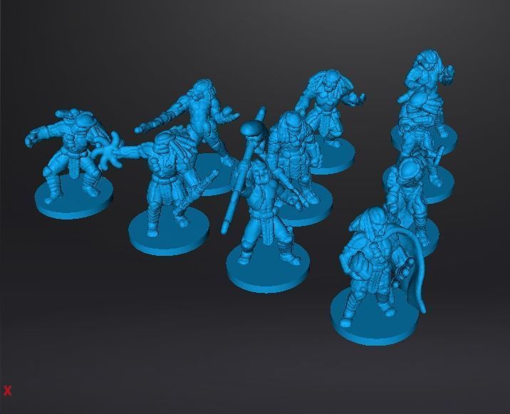 6MM SCALE PREDATORS SET MINIATURE MODELS FOR SCIFI FANTASY GAMES 3D print model_10