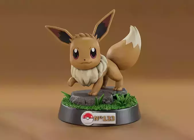 Pokemon - Eevee 3D Model Ready to Print