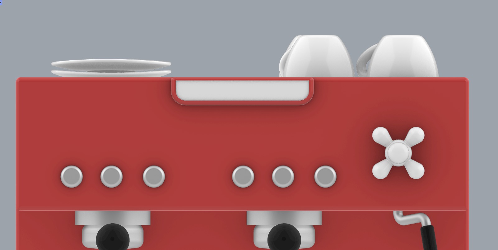 Coffee Machine with Mugs 3D model_19