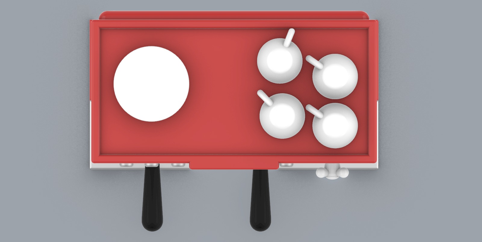 Coffee Machine with Mugs 3D model_14