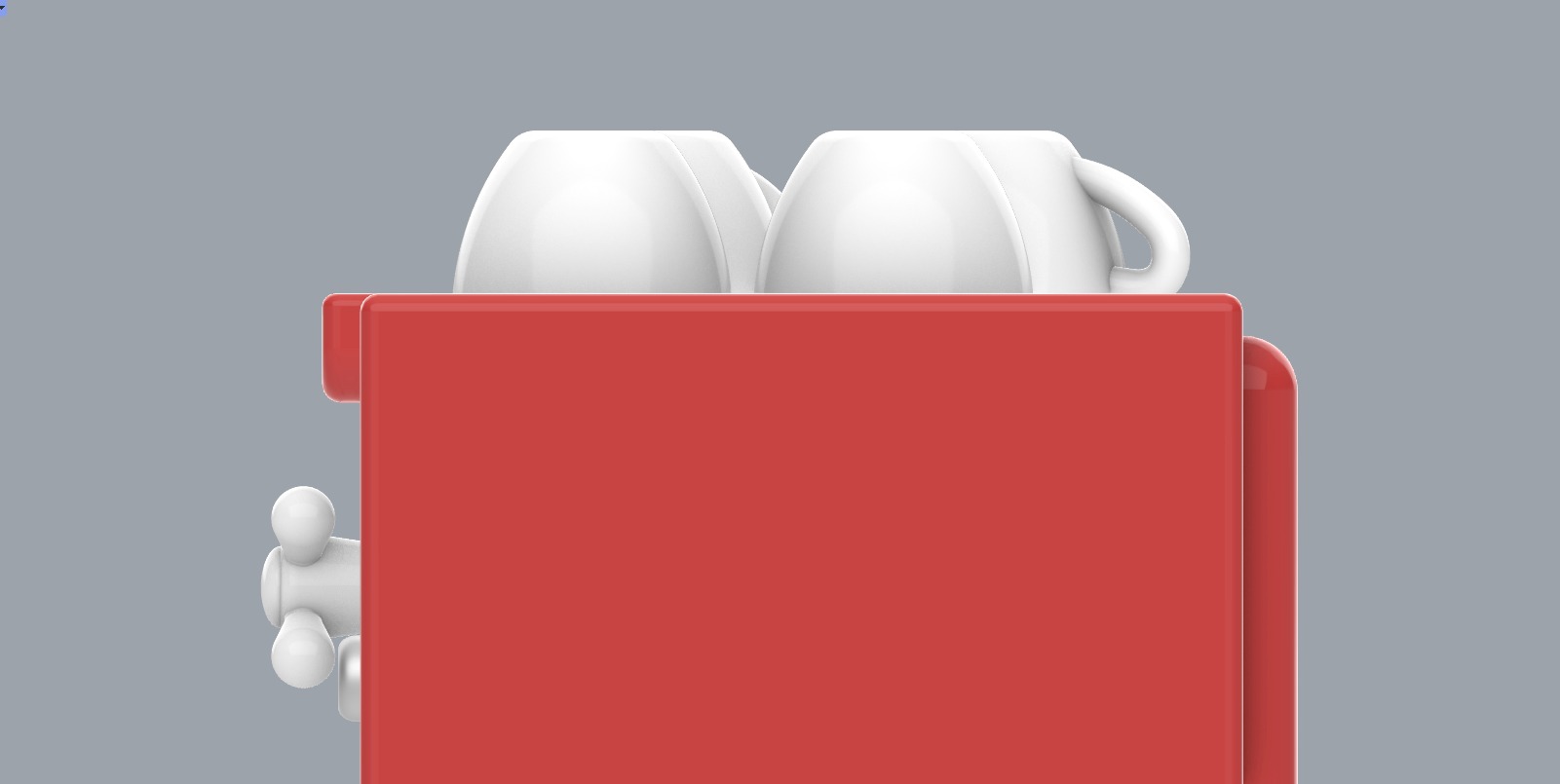 Coffee Machine with Mugs 3D model_27