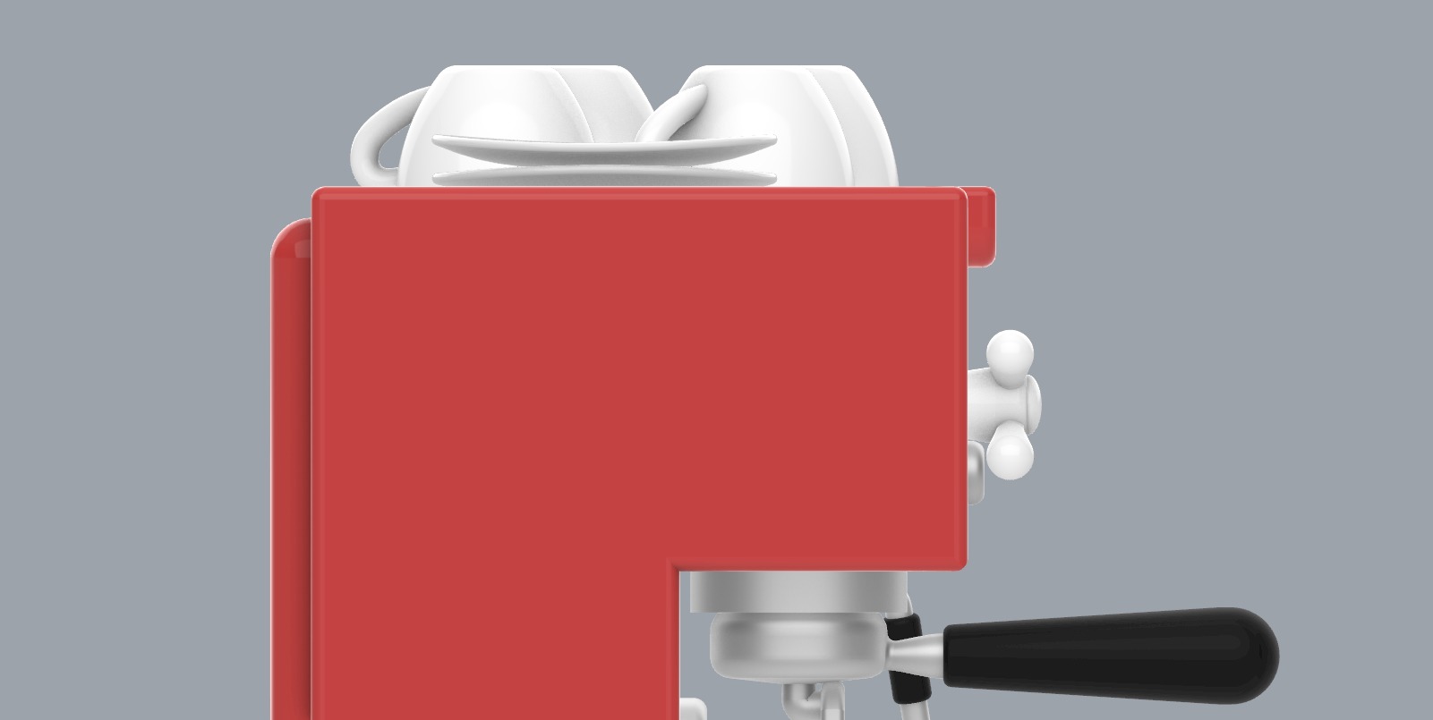 Coffee Machine with Mugs 3D model_31