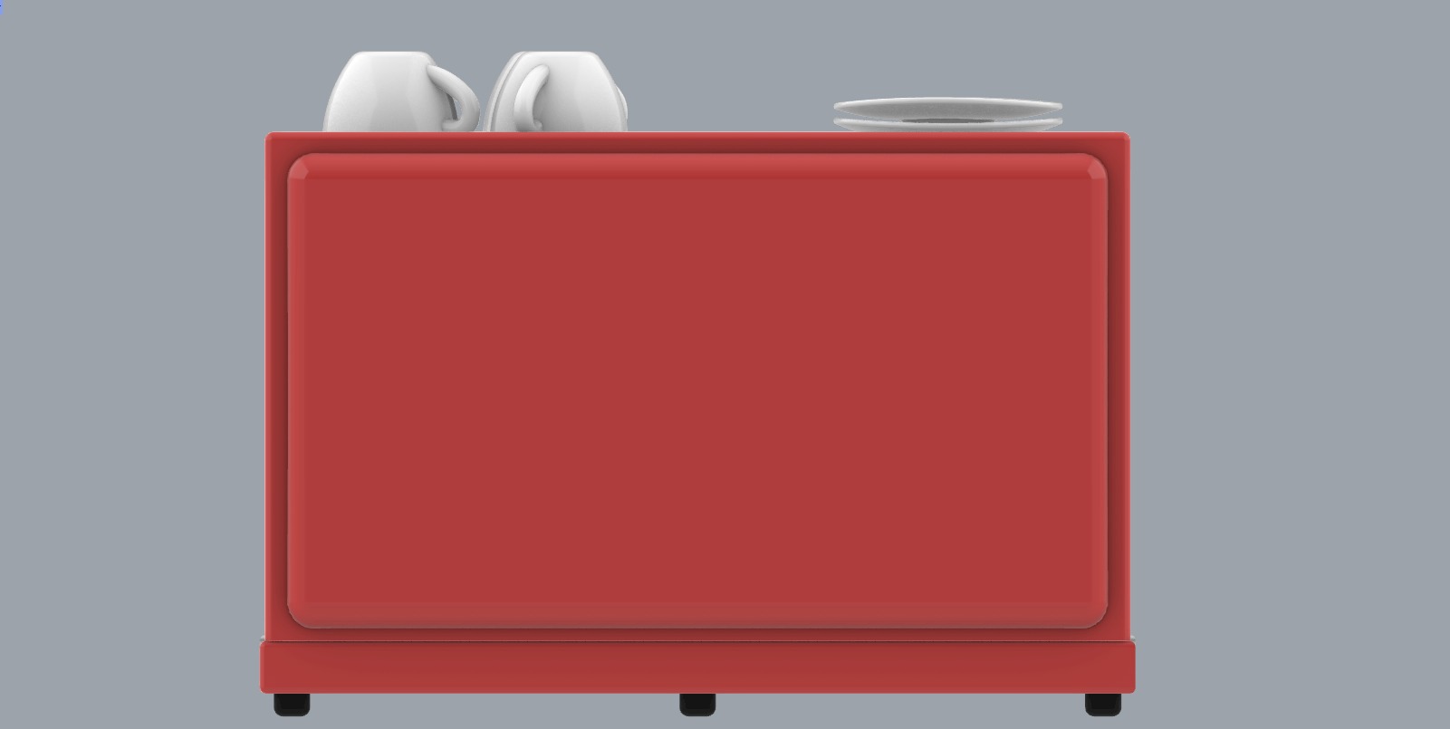 Coffee Machine with Mugs 3D model_25