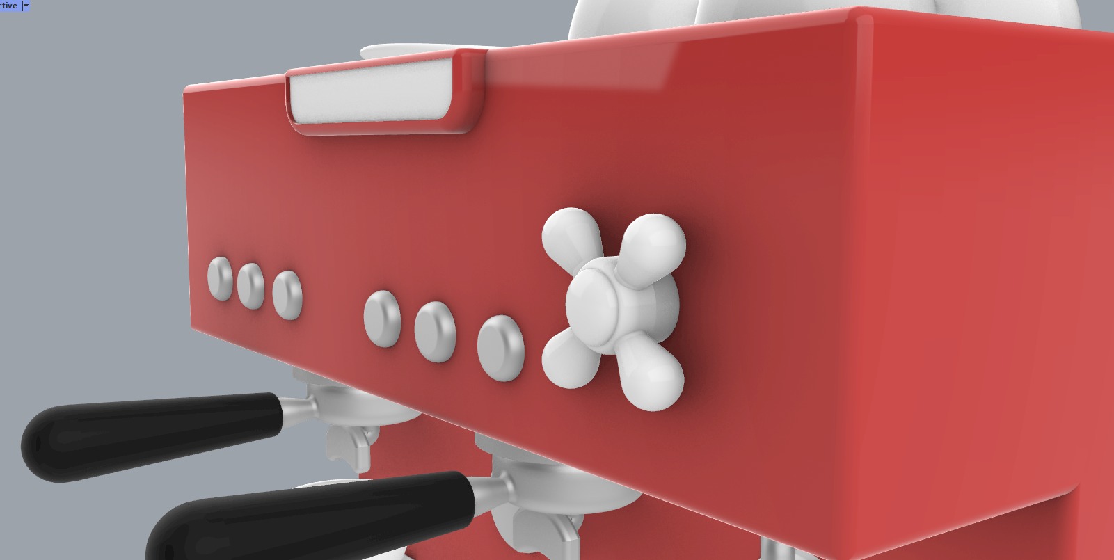 Coffee Machine with Mugs 3D model_6